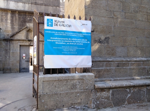 Beginning of the refurbishment works of the chapter house of the Monastery of Santa Catalina de Montefaro (Ares, A Coruña)