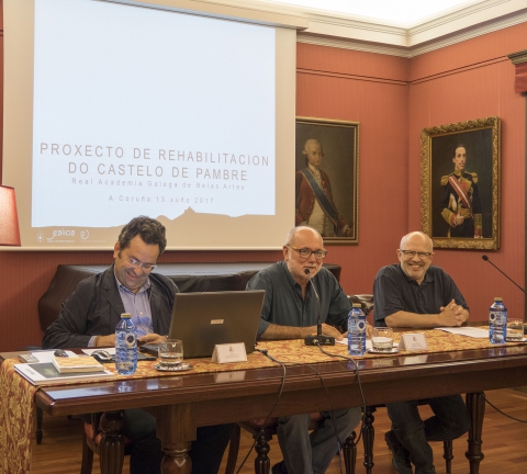 Conferencia "Restauración del Castillo de Pambre" en la Real Academia Gallega de Bellas Artes